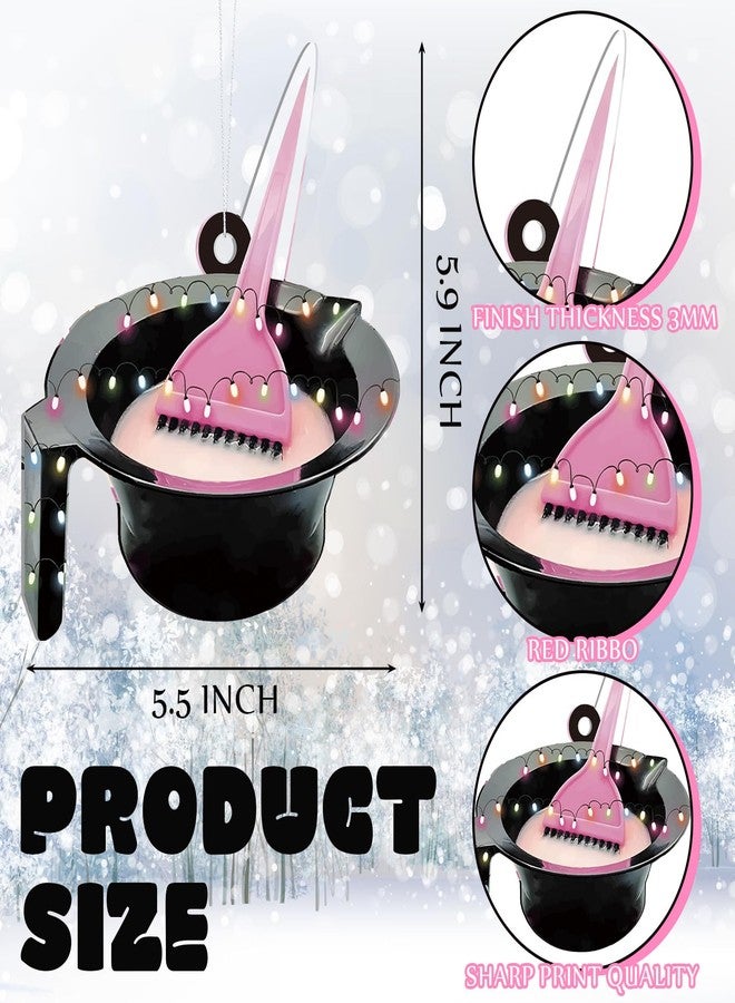 Colingmill Hair Stylist Christmas Ornaments 2025, Hair Salon Hairdresser Gifts 2025 for Women, Acrylic Hairdresser Christmas Ornament for Home Female Barber Xmas Ornament Gifts - Image 3